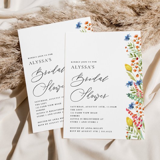 Wildblume Meadow Brautparty Einladung