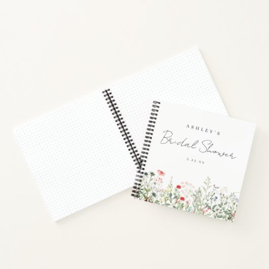 Wildblume Meadow Brautparty Gästebuch Notizblock (Innenseite)