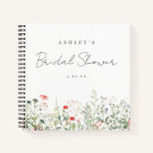 Wildblume Meadow Brautparty Gästebuch Notizblock (Vorderseite)