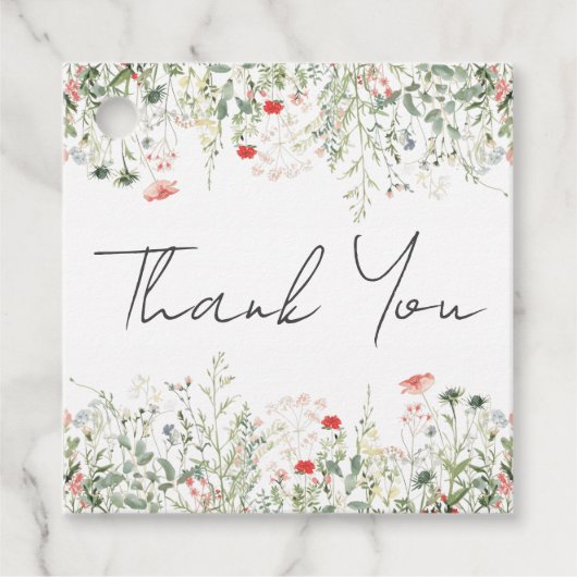 Wildblume Meadow Brautparty Geschenkanhänger (Vorderseite)