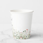 Wildblume Meadow Brautparty Pappbecher (Rückseite)