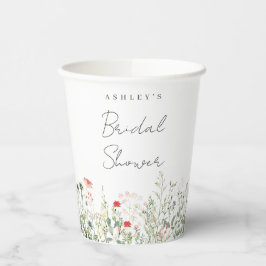 Wildblume Meadow Brautparty Pappbecher