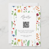 Wildblume Meadow Brautparty QR-Code Einladung (Rückseite)