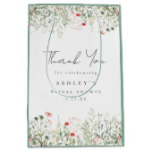 Wildblume Meadow Brautparty Vielen Dank Mittlere Geschenktüte (Vorderseite)