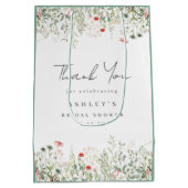 Wildblume Meadow Brautparty Vielen Dank Mittlere Geschenktüte (Rückseite)