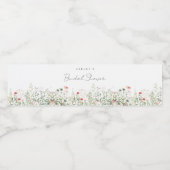 Wildblume Meadow Brautparty Wasserflaschenetikett (Einzelnes Label)