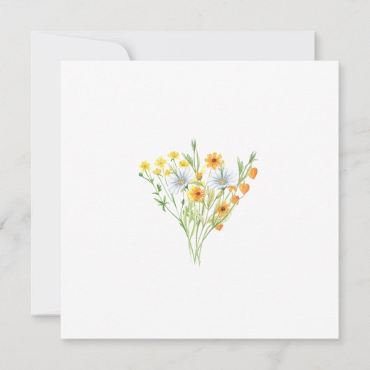 Wildblume Meadow Bridesmaids Luncheon Einladung (Rückseite)