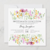 Wildblume Meadow Bridesmaids Luncheon Einladung (Vorderseite)