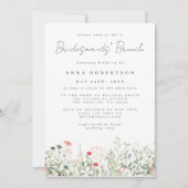 Wildblume Meadow Bridesmais Brunch Einladung (Vorderseite)