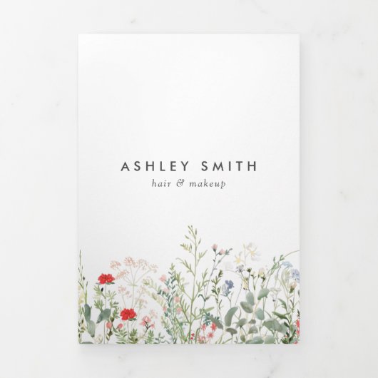 Wildblume Meadow Broschüre Dreifach-gefaltete Programmkarte (Cover)