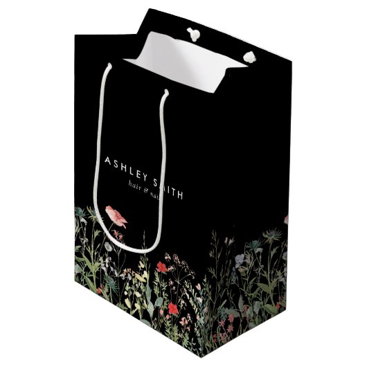 Wildblume Meadow Business Mittlere Geschenktüte (Vorderseite Schrägansicht)