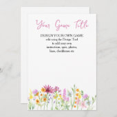 Wildblume Meadow Custom Baby Shooting Game Card Einladung (Vorne/Hinten)