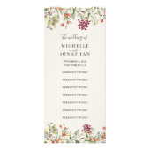 Wildblume Meadow Ecru Wedding Program Werbekarte (Vorne)