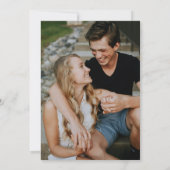 Wildblume Meadow Elegantes Script Foto Dunkelgrün Einladung (Rückseite)