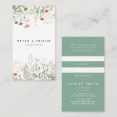 Wildblume Meadow Empfehlungskarte (Vorne/Hinten)