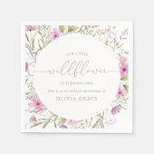 Wildblume Meadow | Erste Geburtstagspartei Serviette (Vorderseite)