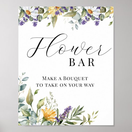 Wildblume | Meadow Floral | Bar der Blume Poster (Vorne)