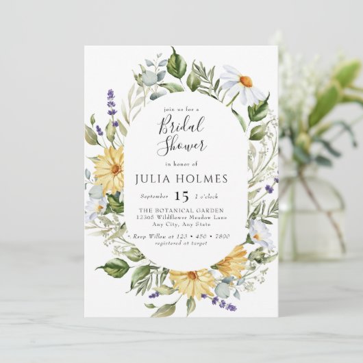 Wildblume | Meadow Floral | BRAUTPARTY I Einladung (Stehend Vorderseite)