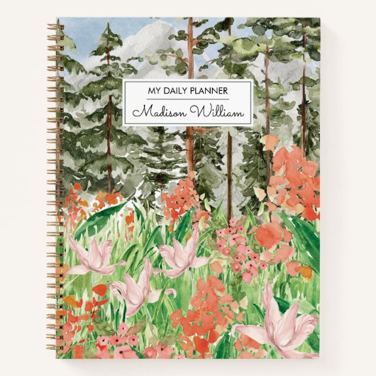 Wildblume Meadow Floral Daily Planner Notizblock (Vorderseite)