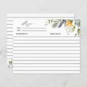 Wildblume | Meadow Floral | Rezept Card (Vorne/Hinten)