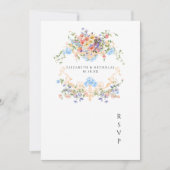 Wildblume Meadow | Floral Wedding Wappen UAWG Einladung (Vorderseite)