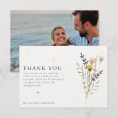 Wildblume Meadow Foto Wedding Danke (Vorne/Hinten)