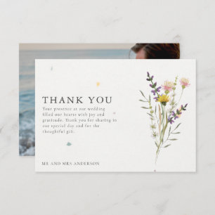 Wildblume Meadow Foto Wedding Danke
