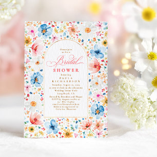 Wildblume Meadow Garden Brautparty Einladung