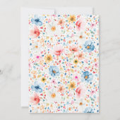 Wildblume Meadow Garden Floral Boho Babydusche Einladung (Rückseite)