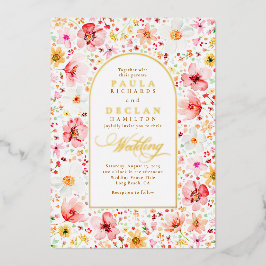 Wildblume Meadow Garden Floral Boho Wedding Folieneinladung
