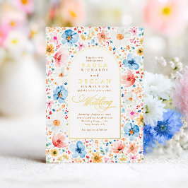 Wildblume Meadow Garden Floral Boho Wedding Folieneinladung