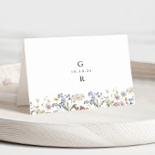 Wildblume Meadow Garden Wedding Boho Platzkarte Tischnummer