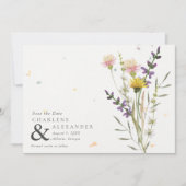 Wildblume Meadow Garden Wedding Save The Date (Vorderseite)