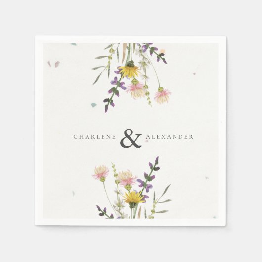 Wildblume Meadow Garden Wedding Serviette (Vorderseite)