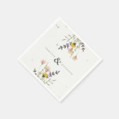 Wildblume Meadow Garden Wedding Serviette (Ecke)