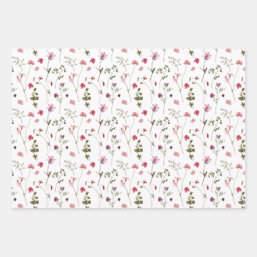 Wildblume Meadow Geschenkpapier Set (Vorderseite 3)