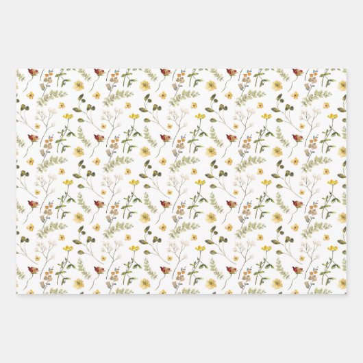 Wildblume Meadow Geschenkpapier Set (Vorderseite)