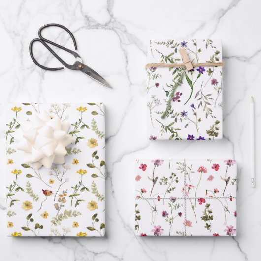 Wildblume Meadow Geschenkpapier Set (Vorderseite)