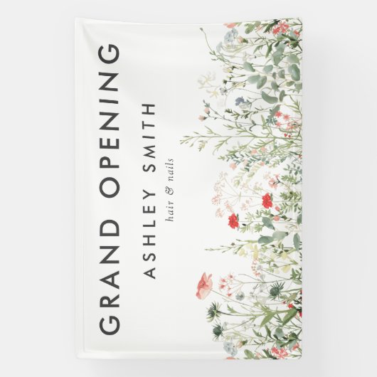 Wildblume Meadow Grand Opening Banner (Vertikal)