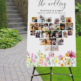 Wildblume Meadow Heart Foto Collage Wedding