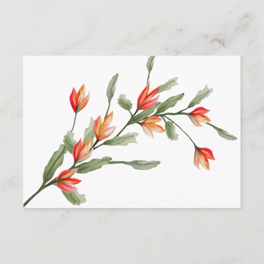 Wildblume Meadow Hochzeitkarte Begleitkarte (Rückseite)