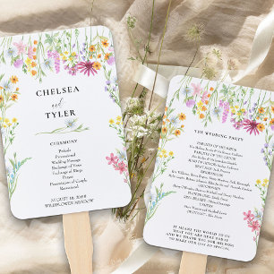 Wildblume Meadow Hübsch Floral Wedding Program Fächer