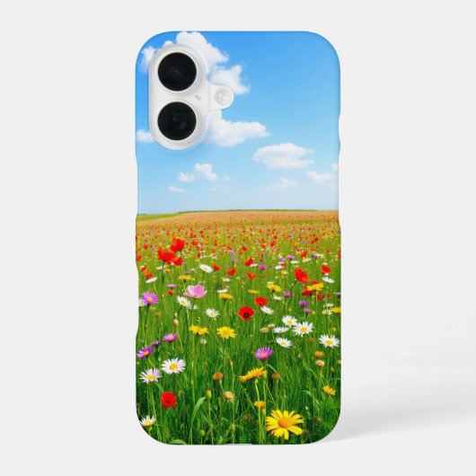 Wildblume Meadow iPhone 16 Hülle (Rückseite)