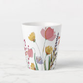 Wildblume Meadow Latte Tasse (Vorderseite)