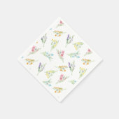 Wildblume Meadow Pastel Blumenmuster Hochzeit Serviette (Ecke)