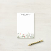 Wildblume Meadow Post-it Klebezettel (Auf Schreibtisch)