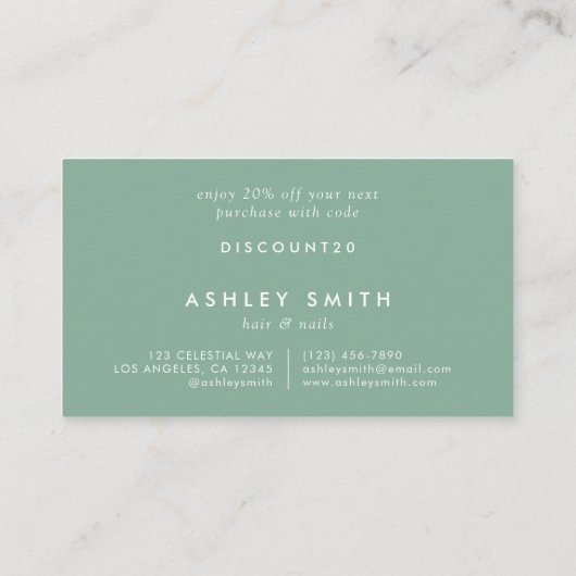 Wildblume Meadow Rabattkarte (Rückseite)