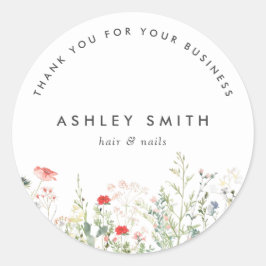 Wildblume Meadow Runder Aufkleber