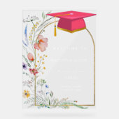 Wildblume Meadow Twin Abschluss Begrüßungszeichen Acrylschild (Vorderseite)