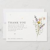 Wildblume Meadow Two Foto Wedding Danke (Vorderseite)